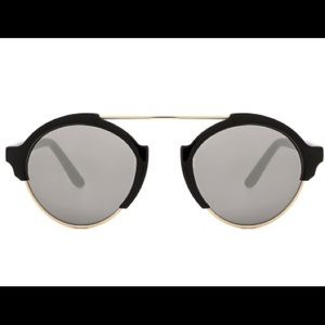 Illesteva Milan 3 Sunglasses - black and silver mirrored.